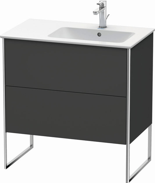 Duravit XSquare 32" Graphite Two Drawer Floorstanding Vanity Unit (XS445204949)