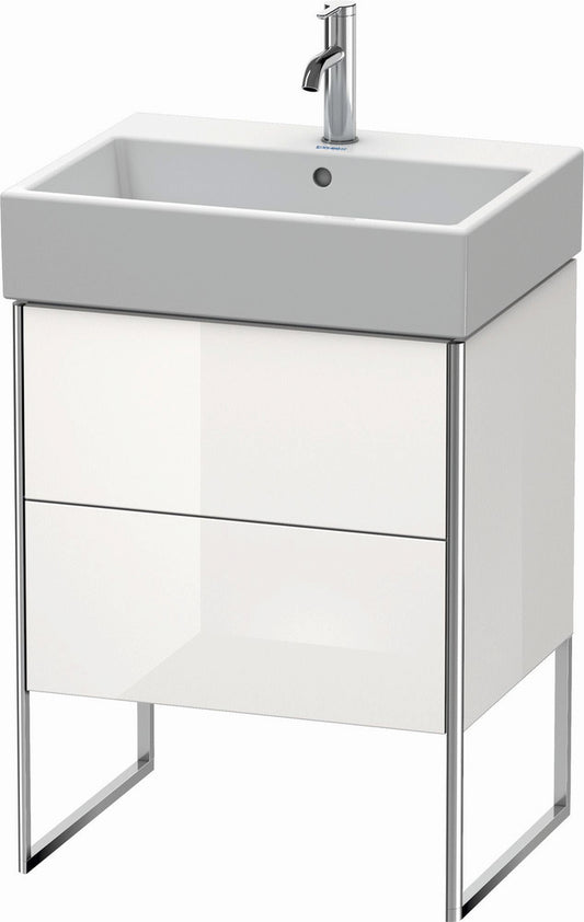 Duravit XSquare 23" White High Gloss Two Drawer Floorstanding Vanity Unit (XS447308585)