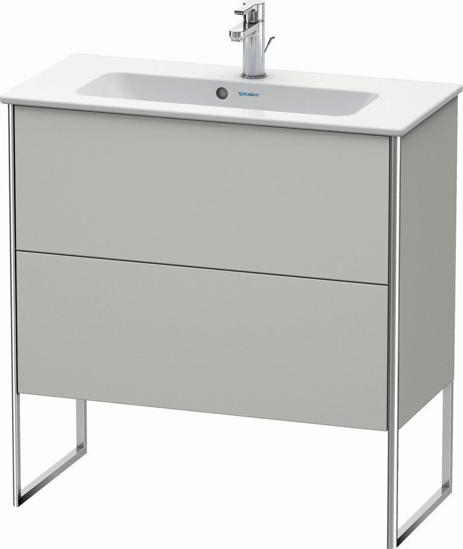 Duravit XSquare 32" Concrete Gray Two Drawer Floorstanding Vanity Unit (XS445500707)