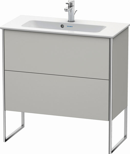 Duravit XSquare 32" Concrete Gray Two Drawer Floorstanding Vanity Unit (XS445500707)
