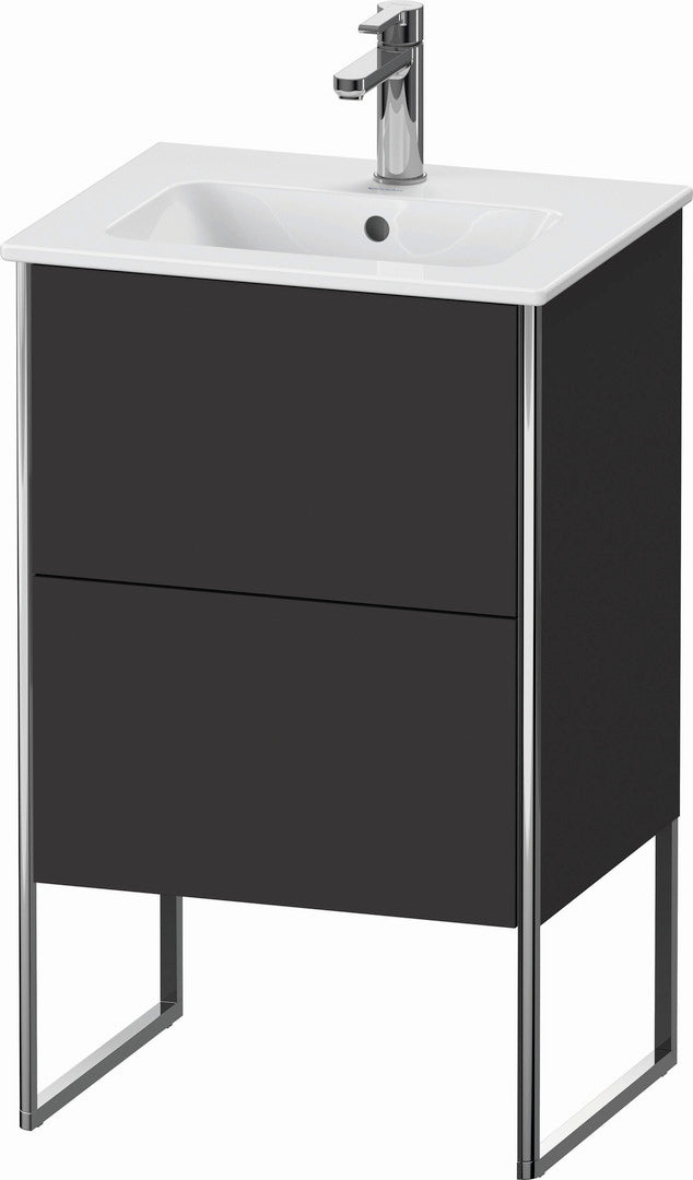 Duravit XSquare 20" Graphite Two Drawer Floorstanding Vanity Unit (XS445708080)