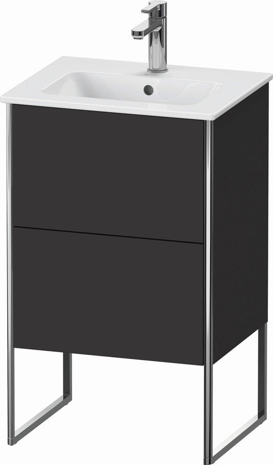 Duravit XSquare 20" Graphite Two Drawer Floorstanding Vanity Unit (XS445708080)