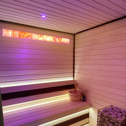 PROSAUNAS 12" x 48" White Small Himalayan Salt Feature