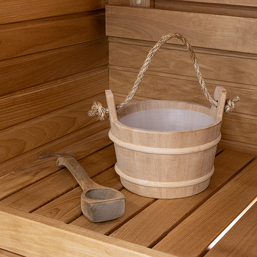 PROSAUNAS 4-Liter Lined Wood Sauna Bucket