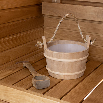 PROSAUNAS 4-Liter Lined Wood Sauna Bucket