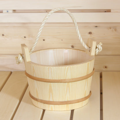 PROSAUNAS 4-Liter Lined Wood Sauna Bucket