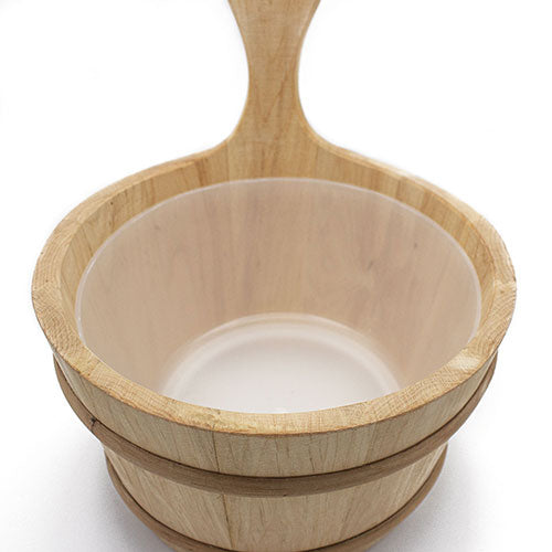 PROSAUNAS 4-Liter Lined Wood Sauna Bucket With Alder Frame