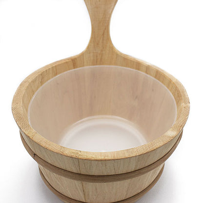 PROSAUNAS 4-Liter Lined Wood Sauna Bucket With Alder Frame