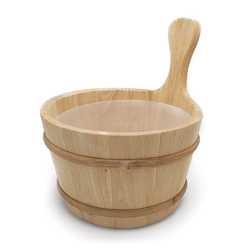 PROSAUNAS 4-Liter Lined Wood Sauna Bucket With Alder Frame