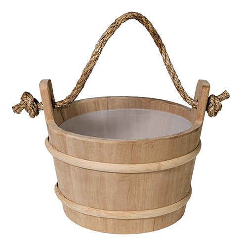 PROSAUNAS 4-Liter Lined Wood Sauna Bucket