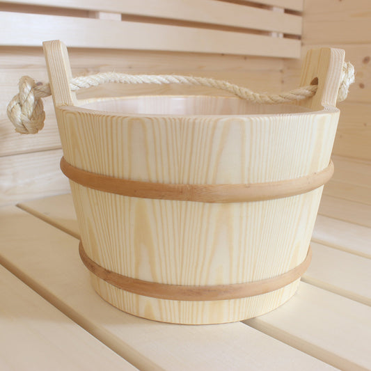 PROSAUNAS 4-Liter Lined Wood Sauna Bucket