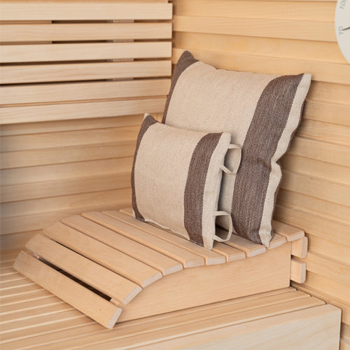 PROSAUNAS Alder 11" x 13.2" Natural Alder Wood Contoured Sauna Headrest