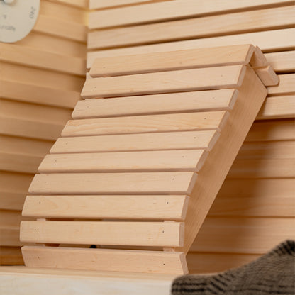 PROSAUNAS Alder 11" x 13.2" Natural Alder Wood Contoured Sauna Headrest