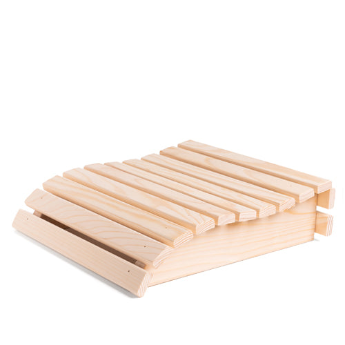 PROSAUNAS Spruce 11" x 13.2" Natural Spruce Wood Contoured Sauna Headrest