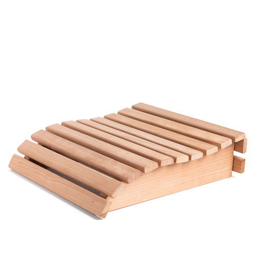 PROSAUNAS Thermo-Aspen 11" x 13.2" Natural Aspen Wood Contoured Sauna Headrest