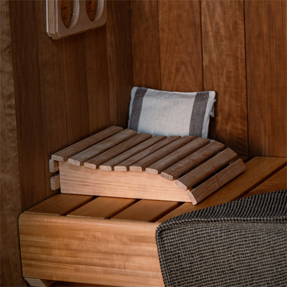 PROSAUNAS Thermo-Aspen 11" x 13.2" Natural Aspen Wood Contoured Sauna Headrest