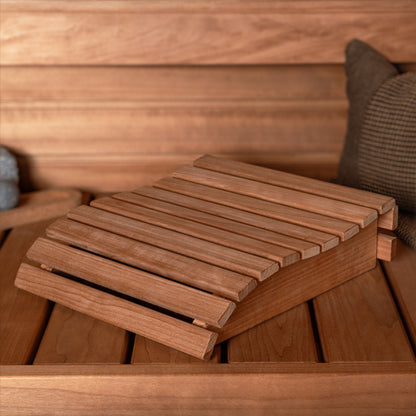 PROSAUNAS Thermo-Aspen 11" x 13.2" Natural Aspen Wood Contoured Sauna Headrest