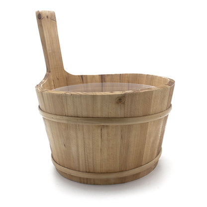 PROSAUNAS Spruce 1G Natural Spruce Wood Sauna Bucket