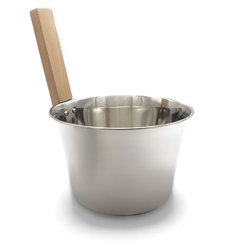 PROSAUNAS Stainless 1G Stainless Steel Sauna Bucket with Ladle