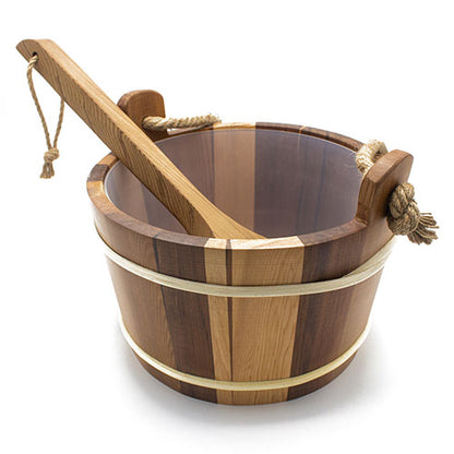 PROSAUNAS 4L Cedar Wood Bucket & Ladle