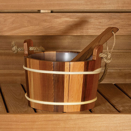 PROSAUNAS 4L Cedar Wood Bucket & Ladle