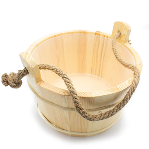 PROSAUNAS 6L Pine Wood Sauna Bucket & Ladle