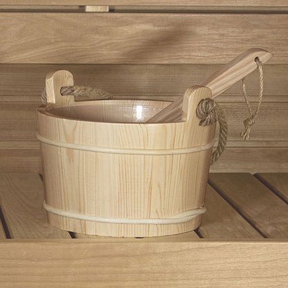 PROSAUNAS 6L Pine Wood Sauna Bucket & Ladle