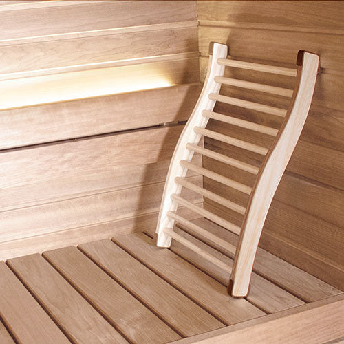 PROSAUNAS Pine S-Shaped Ergonomic Sauna Backrest