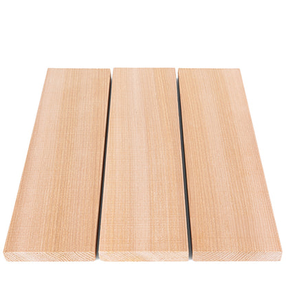 PROSAUNAS Cedar 1" x 4" x 1' Natural Cedar Wood Vertical Grain, Smooth 4 Sides, Eased Edges Sauna Bench Material