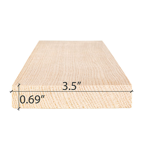 PROSAUNAS Hemlock 1" x 4" x 8' Natural Hemlock Wood Vertical Grain, Smooth 4 Sides Eased Edges Sauna Bench Material