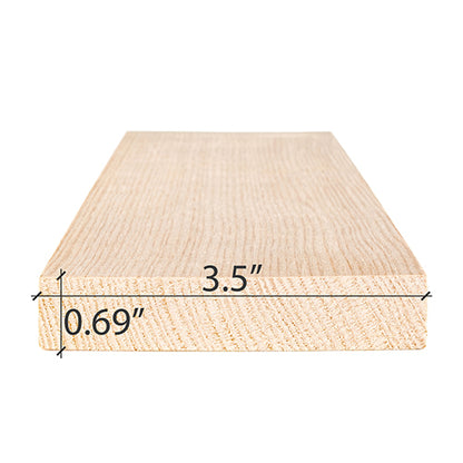 PROSAUNAS Hemlock 1" x 4" x 5' Natural Hemlock Wood Vertical Grain, Smooth 4 Sides Eased Edges Sauna Bench Material