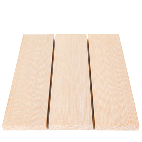 PROSAUNAS Hemlock 1" x 4" x 8' Natural Hemlock Wood Vertical Grain, Smooth 4 Sides Eased Edges Sauna Bench Material