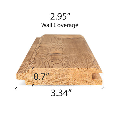 PROSAUNAS Cedar 1" x 4" x 8' Natural Cedar Wood Select Tight Knot, Tongue & Groove, V-Joint 2 Edges Sauna Wall Panelling