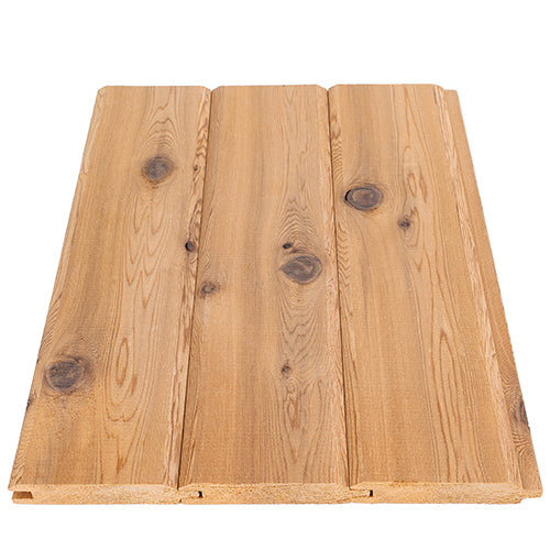 PROSAUNAS Cedar 1" x 4" x 8' Natural Cedar Wood Select Tight Knot, Tongue & Groove, V-Joint 2 Edges Sauna Wall Panelling
