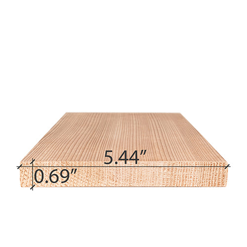 PROSAUNAS Cedar 1" x 6" x 4' Natural Cedar Wood Vertical Grain, Smooth 4 Sides, Eased Edges Sauna Bench Material