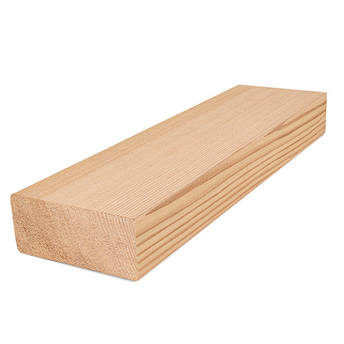 PROSAUNAS Cedar 2" x 4" x 4' Natural Cedar Wood Vertical Grain, Smooth 4 Sides, Eased Edges Sauna Wall Panelling