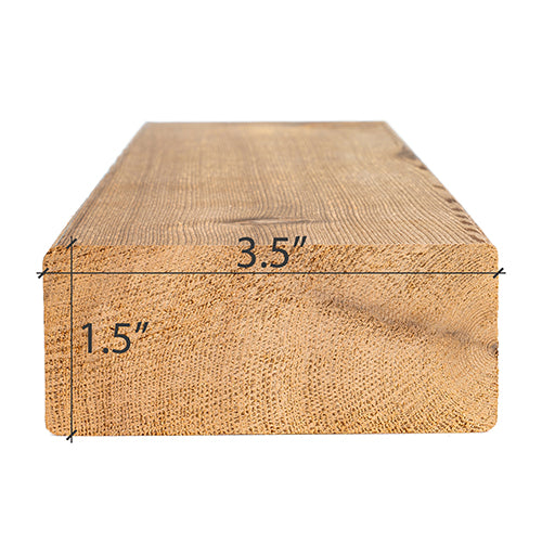 PROSAUNAS Cedar 2" x 4" x 8' Natural Cedar Wood Select Tight Knot, Smooth 4 Sides Eased Edges Sauna Wall Panelling