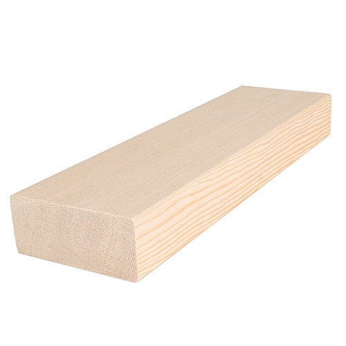 PROSAUNAS Hemlock 2" x 4" x 1' Natural Hemlock Wood Vertical Grain, Smooth 4 Sides Eased Edges Sauna Bench Material