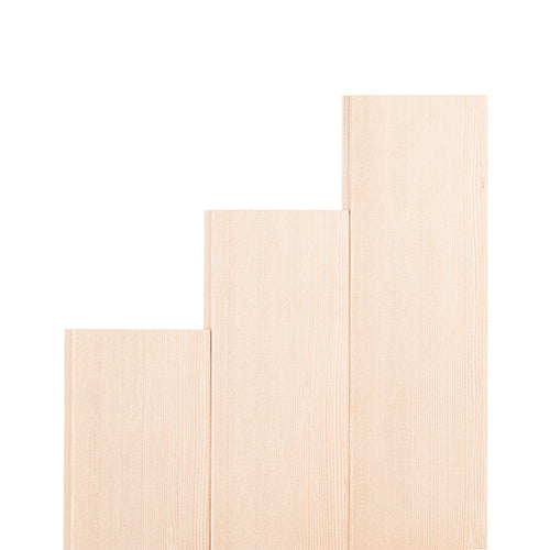 PROSAUNAS Hemlock 1/2" x 4" x 4' Natural Hemlock Wood Vertical Grain, Tongue & Groove, V-Joint 2 Edges Sauna Wall Paneling
