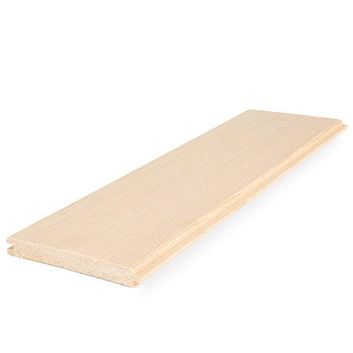 PROSAUNAS Hemlock 1/2" x 4" x 6' Natural Hemlock Wood Vertical Grain, Tongue & Groove, V-Joint 2 Edges Sauna Wall Paneling