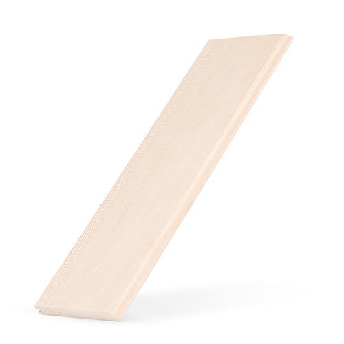 PROSAUNAS Hemlock 1/2" x 4" x 8' Natural Hemlock Wood Vertical Grain, Tongue & Groove, V-Joint 2 Edges Sauna Wall Paneling