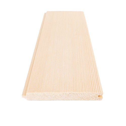 PROSAUNAS Hemlock 1/2" x 4" x 10' Natural Hemlock Wood Vertical Grain, Tongue & Groove, V-Joint 2 Edges Sauna Wall Paneling