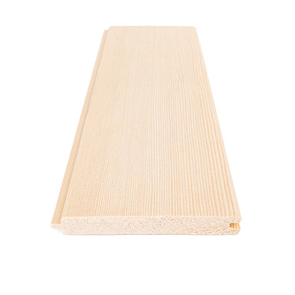 PROSAUNAS Hemlock 1/2" x 4" x 4' Natural Hemlock Wood Vertical Grain, Tongue & Groove, V-Joint 2 Edges Sauna Wall Paneling