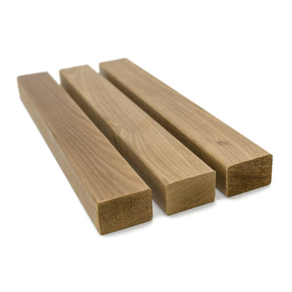 PROSAUNAS Thermo-Aspen 2" x 2" x 1' Natural Aspen Wood Smooth 4 Sides, Eased Edges, Square-Edge Hidden Profile Sauna Bench & Support Material