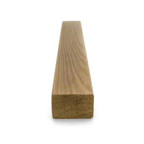 PROSAUNAS Thermo-Aspen 2" x 2" x 1' Natural Aspen Wood Smooth 4 Sides, Eased Edges, Square-Edge Hidden Profile Sauna Bench & Support Material