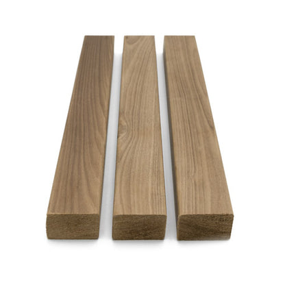 PROSAUNAS Thermo-Aspen 2" x 2" x 1' Natural Aspen Wood Smooth 4 Sides, Eased Edges, Square-Edge Hidden Profile Sauna Bench & Support Material