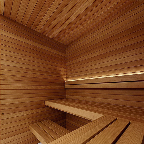 PROSAUNAS Thermo-Aspen 2" x 4" x 2' Natural Aspen Wood Smooth 4 Sides Eased Edges, SHP Profile Sauna Bench Material