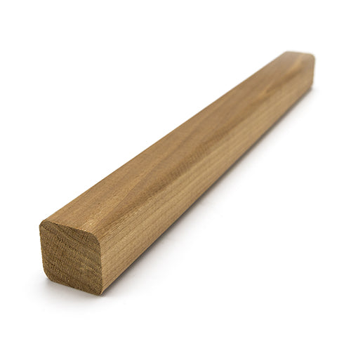 PROSAUNAS Thermo-Aspen 2" x 2" x 1' Natural Aspen Wood Smooth 4 Sides, Eased Edges, Square-Edge Hidden Profile Trim Moulding