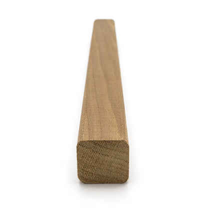 PROSAUNAS Thermo-Aspen 2" x 2" x 1' Natural Aspen Wood Smooth 4 Sides, Eased Edges, Square-Edge Hidden Profile Trim Moulding