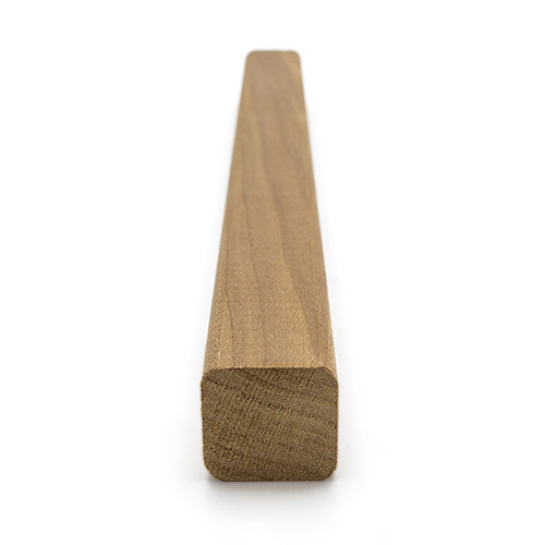 PROSAUNAS Thermo-Aspen 2" x 2" x 10' Natural Aspen Wood Smooth 4 Sides, Eased Edges, Square-Edge Hidden Profile Trim Moulding
